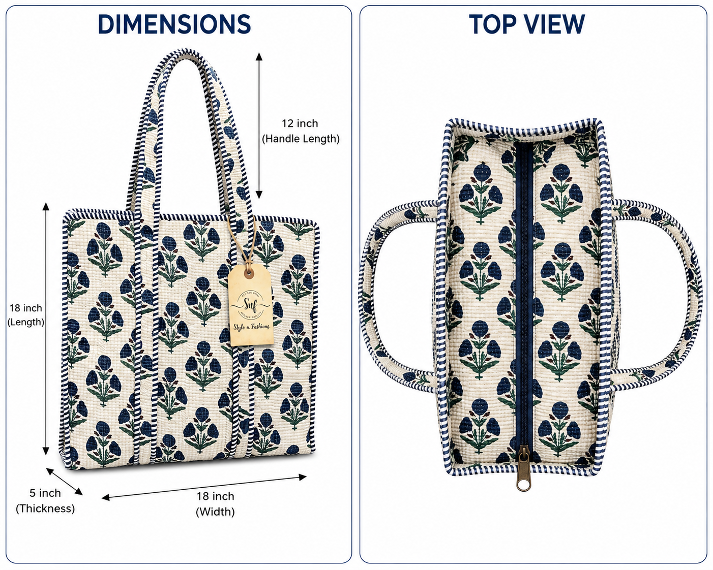 Quilted Tote Bags - Image 2