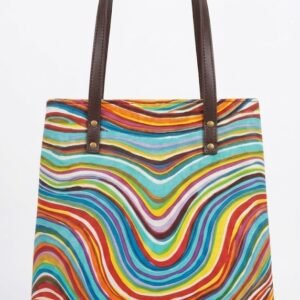 Multi Color Spiral Tote Bag