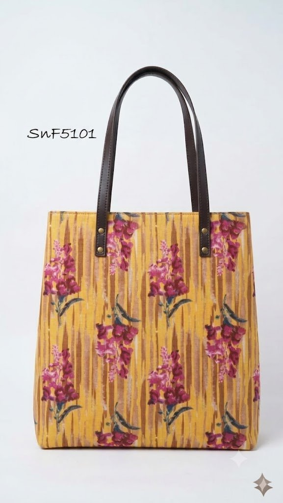 Red Floral Motifs Tote Bag