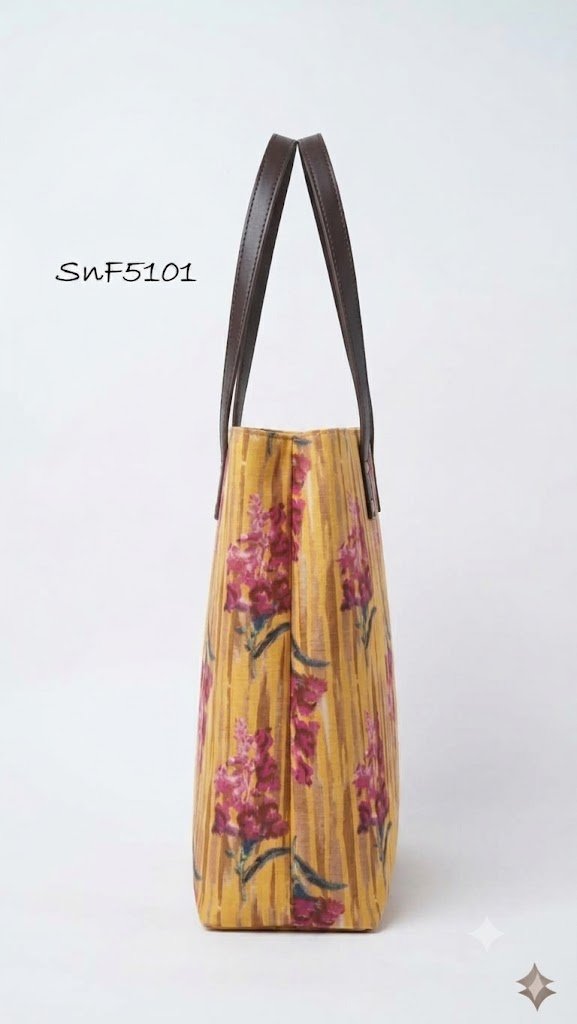 Red Floral Motifs Tote Bag - Image 2