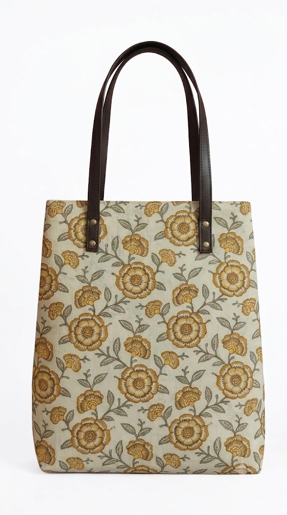 Yellow Floral Tote Bag