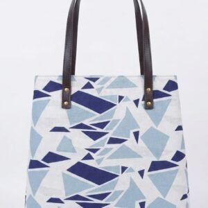 Blue White Geometric Figure Tote Bag