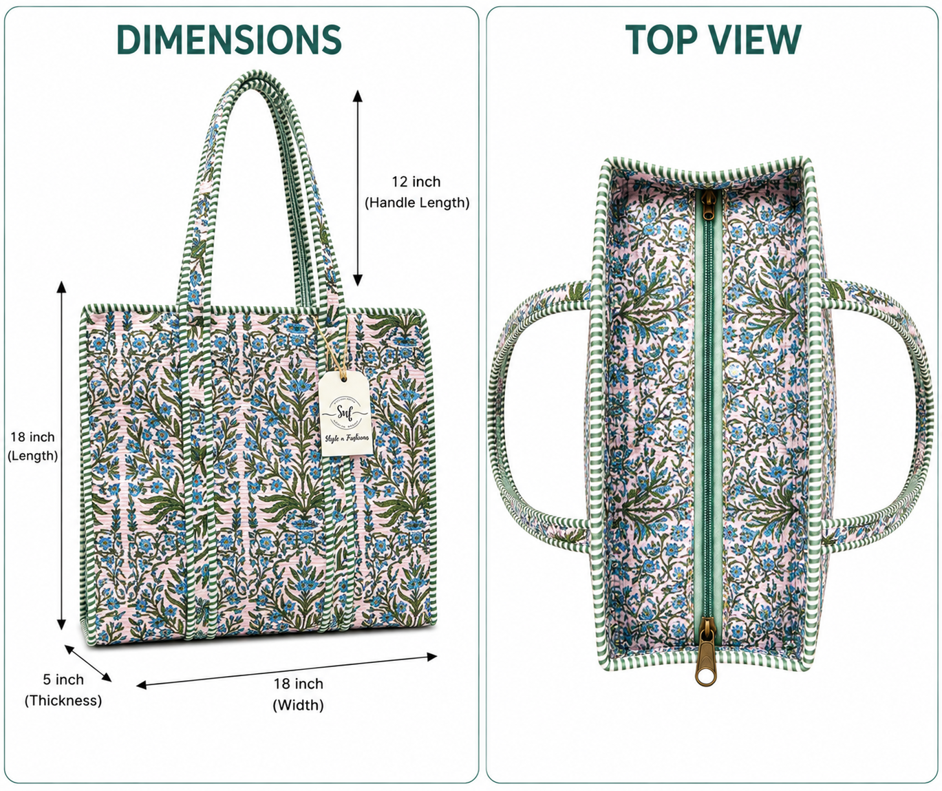 Quilted Tote Bags - Image 2