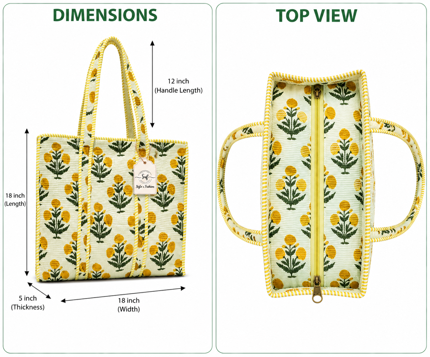 Quilted Tote Bags - Image 2
