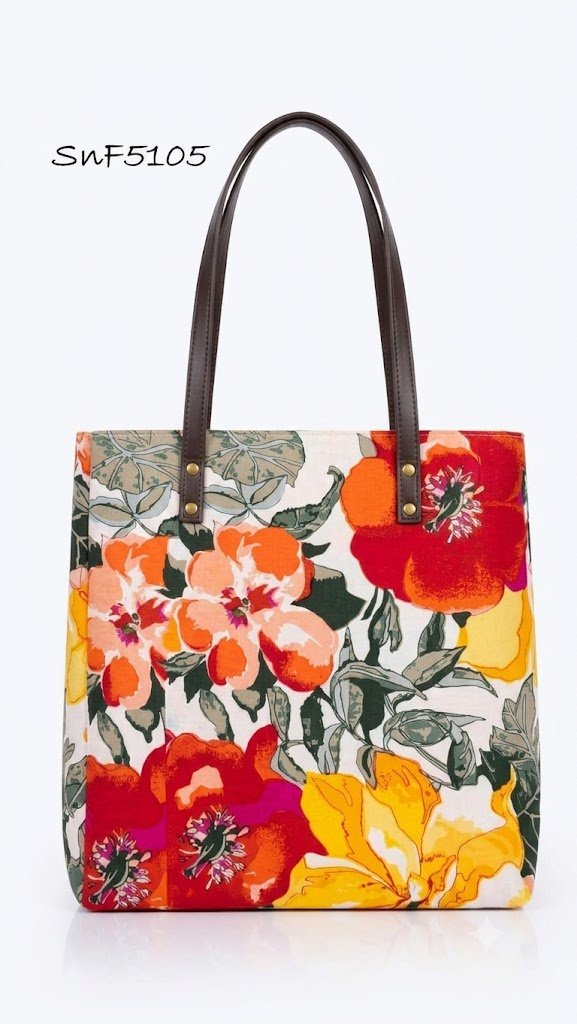 Big Multi Flowers Tote Bag