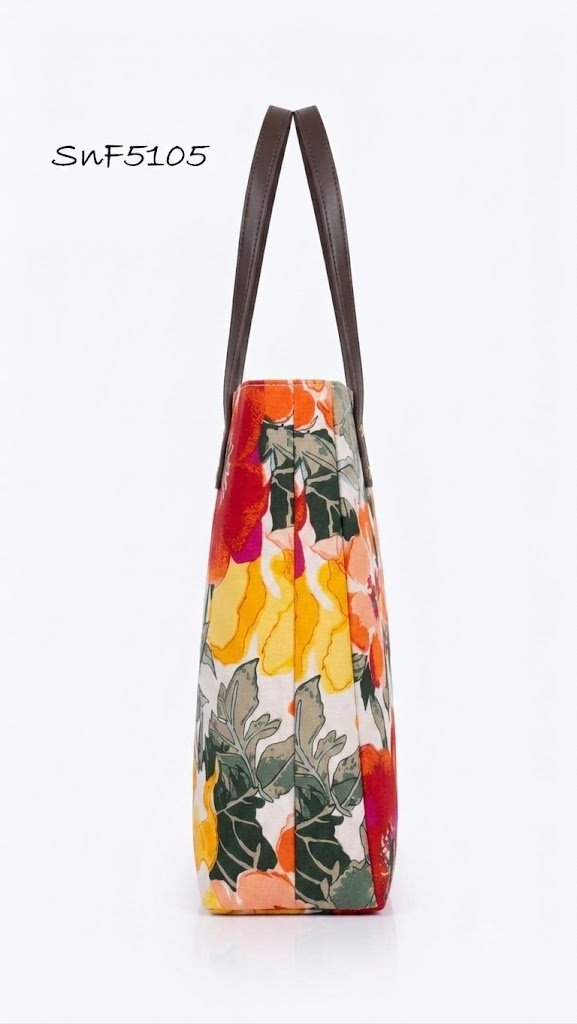Big Multi Flowers Tote Bag - Image 2