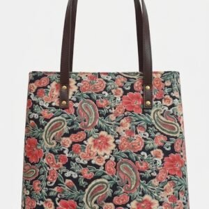 Black Kalamkari Tote Bag