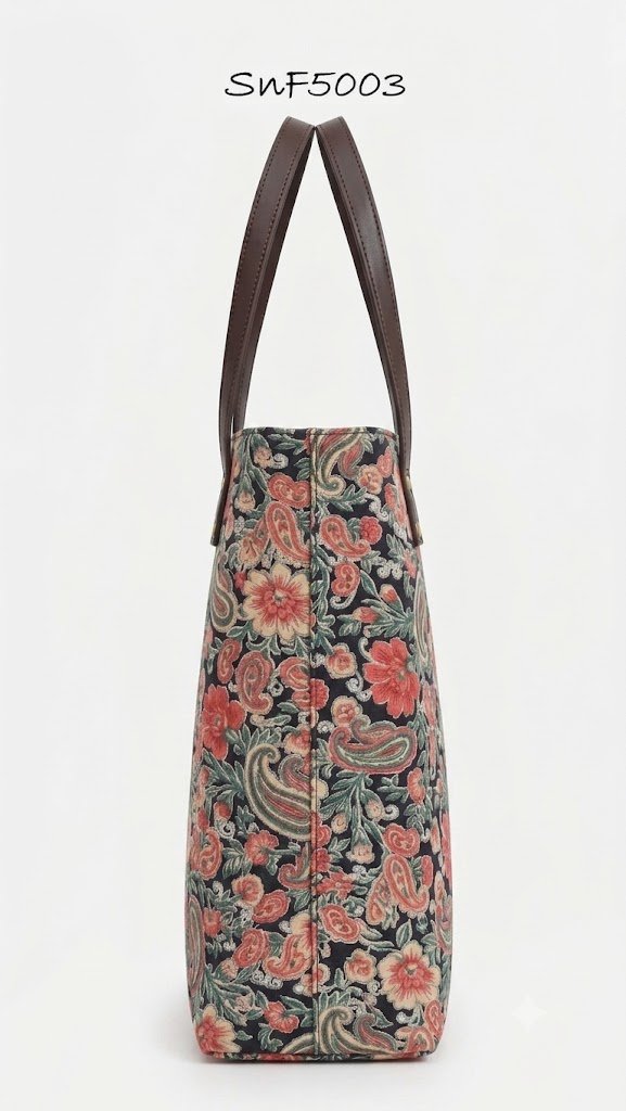 Black Kalamkari Tote Bag - Image 2