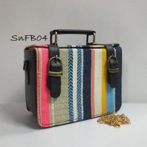 Style n Fashions Premium Mini Box Sling Bag with Golden Chain