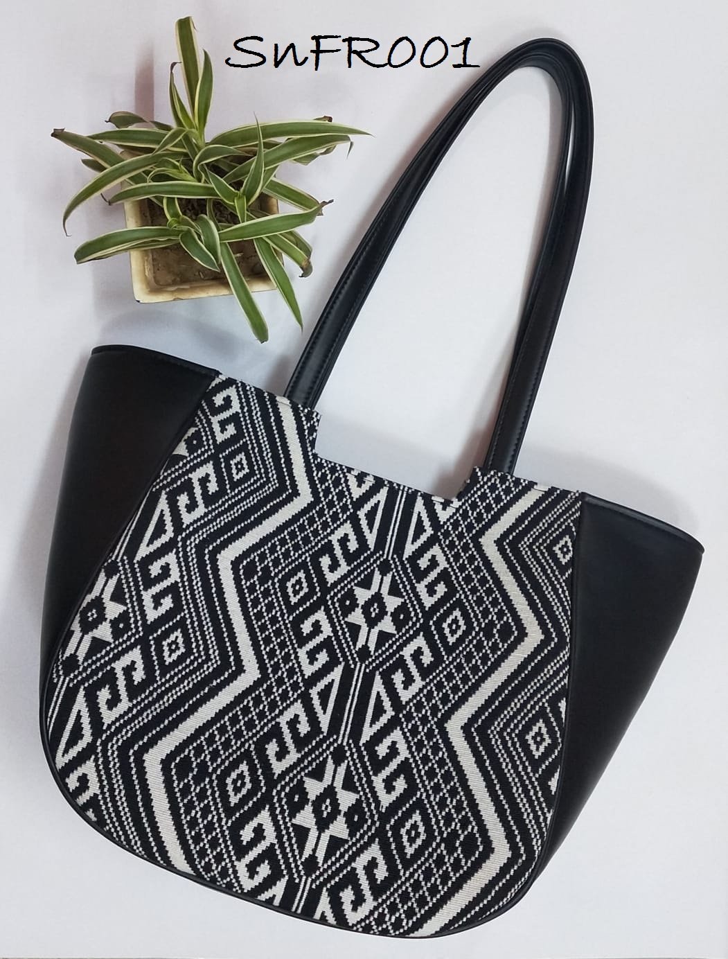 Style n Fashions Premium Crescent Moon Tote Bag with Back Zip Pocket