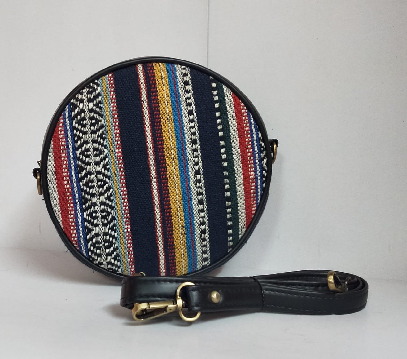 Style n Fashions Premium Round Sling Bag with Leatherette Strap - Image 5